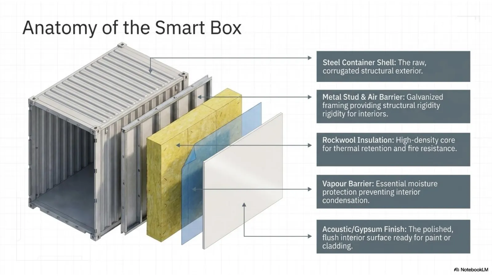 Smart Box layered modular wall system